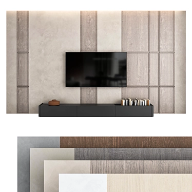 Title:
TV Wall Set | 4 Configurations | Samsung AU8000 | 75" Screen 3D model image 1 