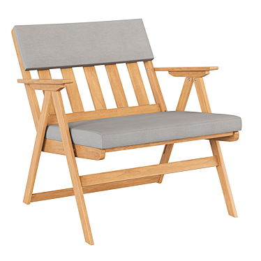 Folda Acacia Wood Garden Chair 3D model image 1 