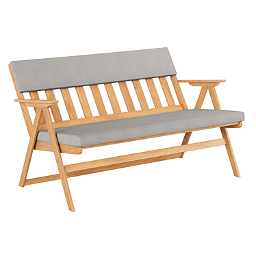 Folda Outdoor Garden Bench 3D model image 1 