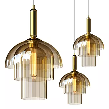 Playful Glow Pendant Light 3D model image 1 