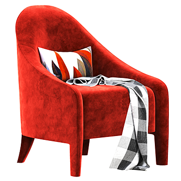 FENDI FF Audrey: Sleek Designer Armchair 3D model image 1 