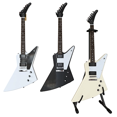 Gibson Explorer Electric Guitar (White, Black, Beige) 3D model image 1 