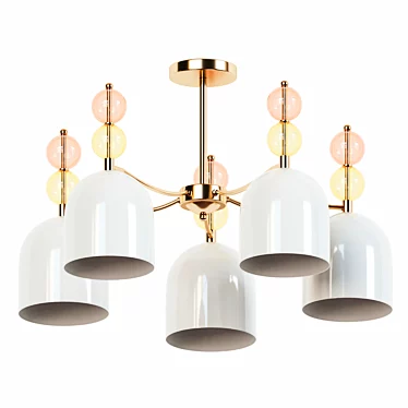 Modern Gillian Ceiling Chandelier: Elegant Illumination at its Finest 3D model image 1 