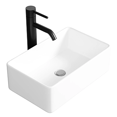 Nuie Rectangular Ceramic Counter Top Basin 3D model image 1 