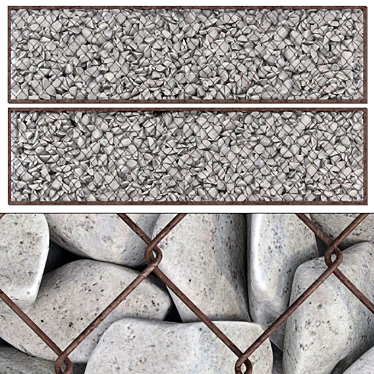 Rockstone Gabion Cage Set 3D model image 1 