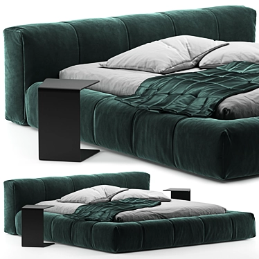 Modern Italian Design: Saba Pixel Bed 3D model image 1 
