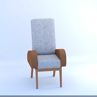 Elegant Wooden Sofa Table 3D model image 1 
