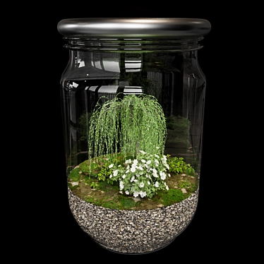 Exquisite Terrarium Plant Collection 3D model image 1 