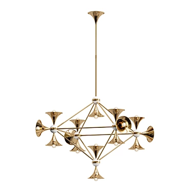 Sparkling Diamond Chandelier: Elegant & Iconic 3D model image 1 