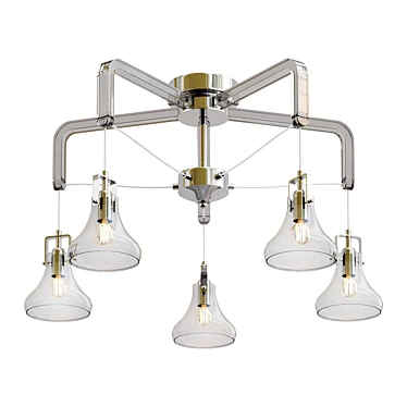 Lussole LGO Mohave GRLSP: Modern Ceiling Chandelier 3D model image 1 