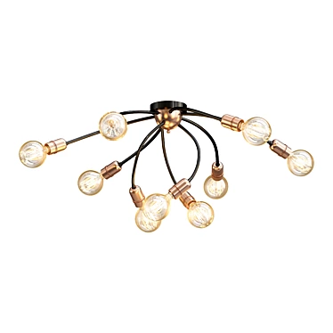 Elegant Regina Loft Chandelier 3D model image 1 