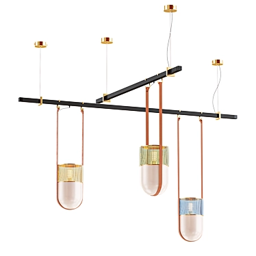 Modern Dario Chandelier: Sleek, Stylish 3D model image 1 