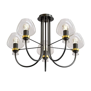 Elegant Lumion Ilona 5 Ceiling Chandelier 3D model image 1 