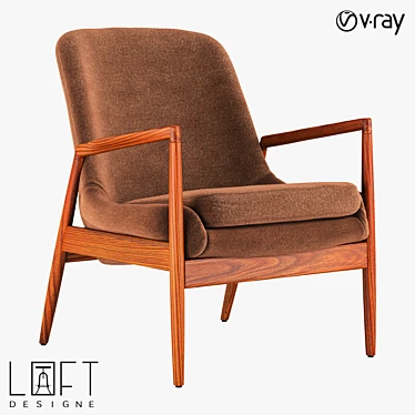 Modern Armchair in LoftDesigne 3816 3D model image 1 