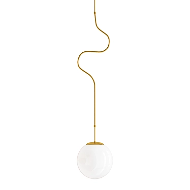 Satin Brass Lawrence Pendant 3D model image 1 