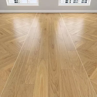 Parquet Oak: Linear, Chevron & Herringbone Designs 3D model image 1 