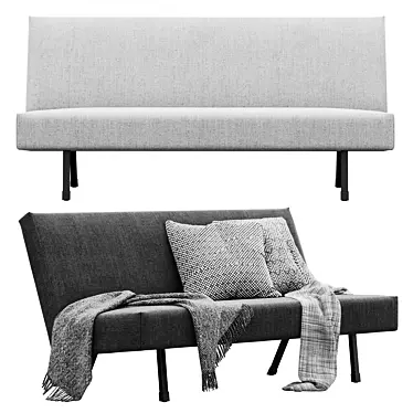 Sleek Dutch Sofa 3D model image 1 