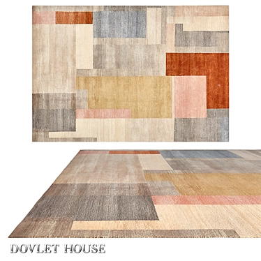 () DOVLET HOUSE Carpet (Art 16460) - Handcrafted Wool and Art Silk Blend 3D model image 1 