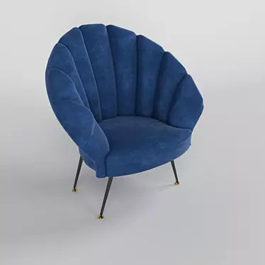 Cozy Velvet Armchair 3D model image 1 