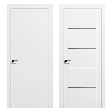 Modern and Sleek Volhovec QUADRO Doors 3D model image 1 