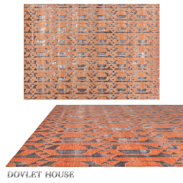 Title: Dovlet House Art Silk Wool Carpet (16463) 3D model image 1 