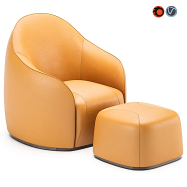 Sweet Lounge Chair: Modern Comfort and Style 3D model image 1 