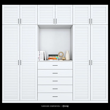 Molly Wardrobe: Customizable and Spacious 3D model image 1 