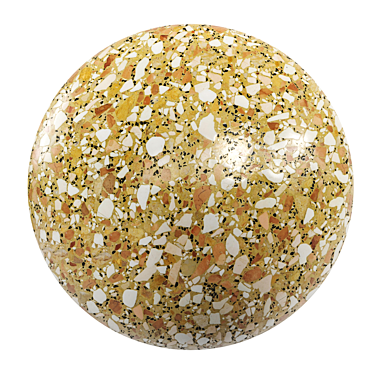 Elegant PBR Terrazzo Marble: HD Textures 3D model image 1 