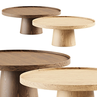 PINCH Rodan Coffee Table: Natural Elegance 3D model image 1 