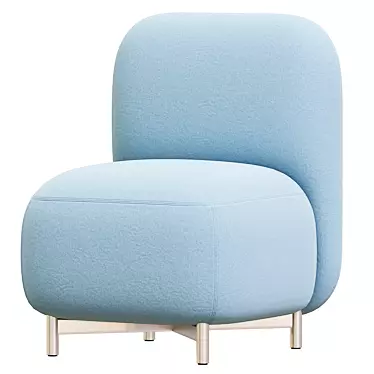 Sleek Upholstered Guest Chair 3D model image 1 