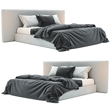 Modern Bowie Bed 3D model image 1 