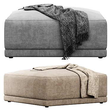 Amelia Soft Ottoman: Stylish Comfort for Your Home 3D model image 1 