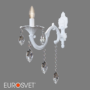 Elegant Crystal Wall Lamp 3D model image 1 
