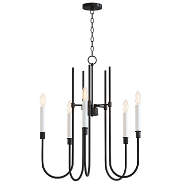 Elegant Dalton 5-Light Chandelier 3D model image 1 