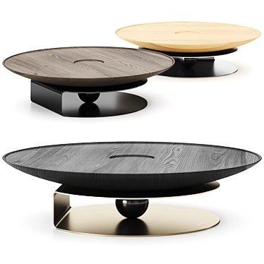 Modern Iron Center Table: Vray and Corona Versions 3D model image 1 