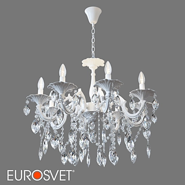 Elegant OM Crystal Pendant Chandelier 3D model image 1 