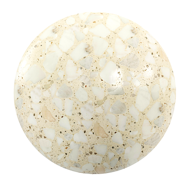 Luxury Terrazzo Marble: PBR Seamless Material 3D model image 1 