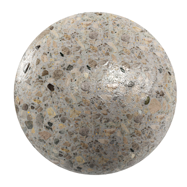 PBR Terrazzo Marble Texture: High Quality, Seamless 3D model image 1 