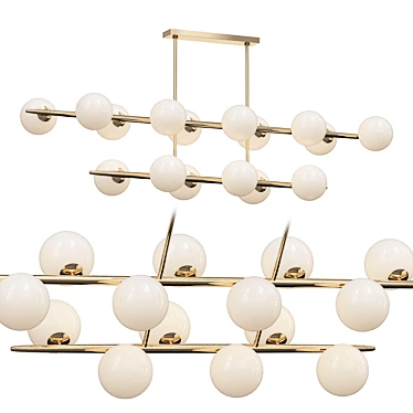 Elegant Tiered Chandelier: WAHLBURG 3D model image 1 