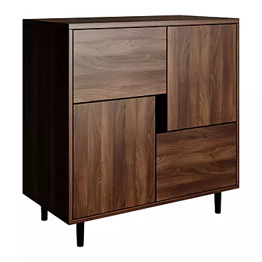 Addison Modern Nightstand - Sleek and Stylish 3D model image 1 