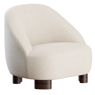 Elegant Margas LC1 Armchair 3D model image 1 