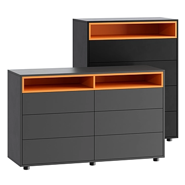 Customizable TREKU Ober Dresser 3D model image 1 