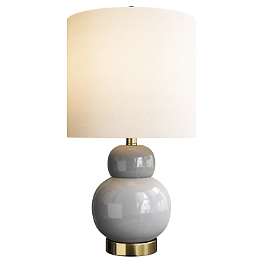 Sleek Modern Ceramic Table Lamp 3D model image 1 