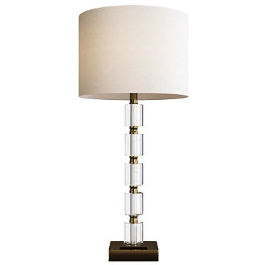 Elegant Crystal Bamboo Table Lamp 3D model image 1 