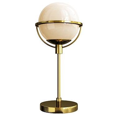 Bronze Globe Table Lamp 3D model image 1 