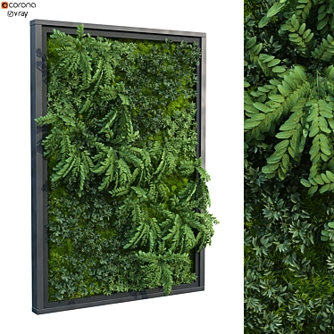 Green Oasis Vertical Plant Wall 3D model image 1 