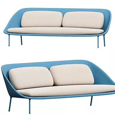 Modern Minimalist Netframe Sofa 3D model image 1 