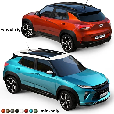 2022 Chevrolet Trailblazer: Mid-Poly Car 3D model image 1 