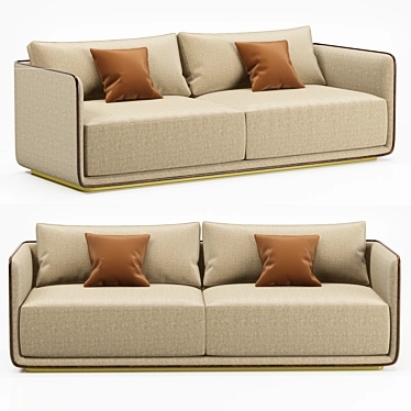 Modern Denning Sofa | Sleek & Stylish 3D model image 1 