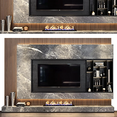 Minimalist TV Shelf - Modern Living Room Décor 3D model image 1 